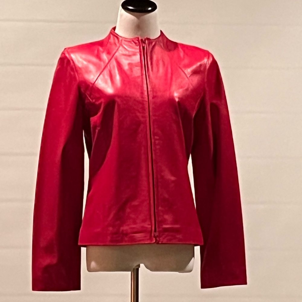 Yvonne & Marie Red Leather Jacket